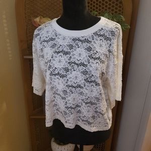 Forever 21 Floral Lace Top | NWT Size L